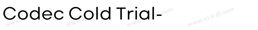 Codec Cold Trial字体转换